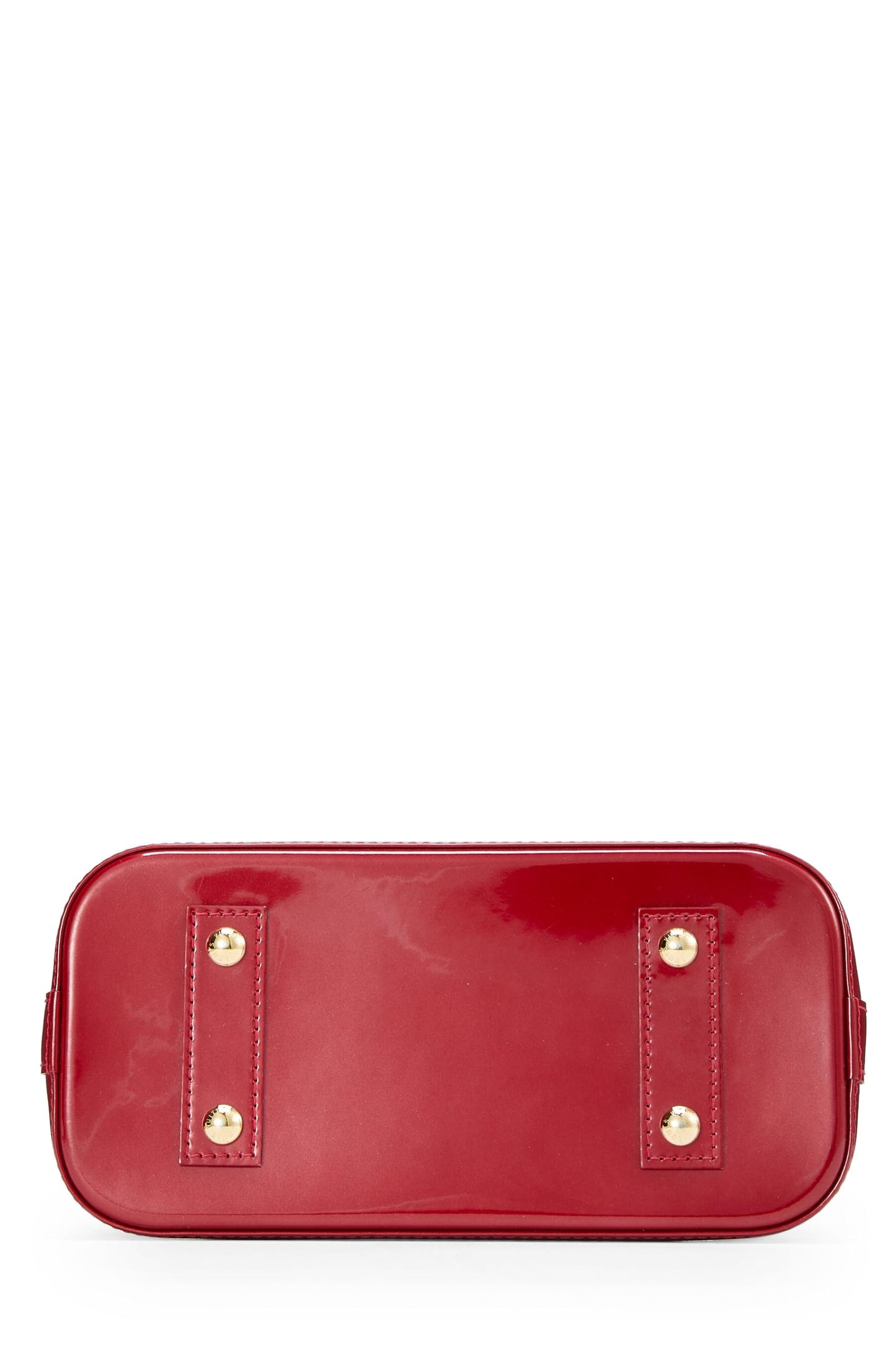 Louis Vuitton, Pre-Loved Cerise Monogram Vernis Alma BB, Rojo