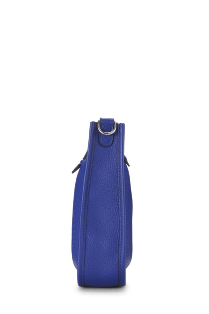 Hermès, Pre-Loved Blue Royal Clemence Evelyne Amazone TPM, Blue Electric