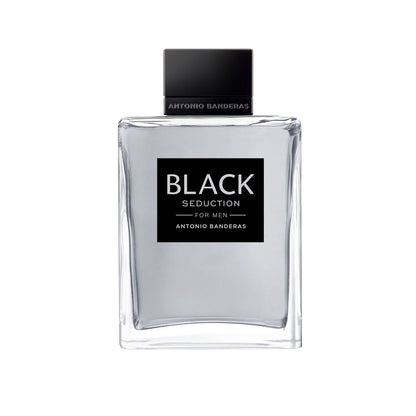 Antonio Banderas Eau de toilette en vaporisateur pour homme, Seduction In Black, 200 ml, transparent