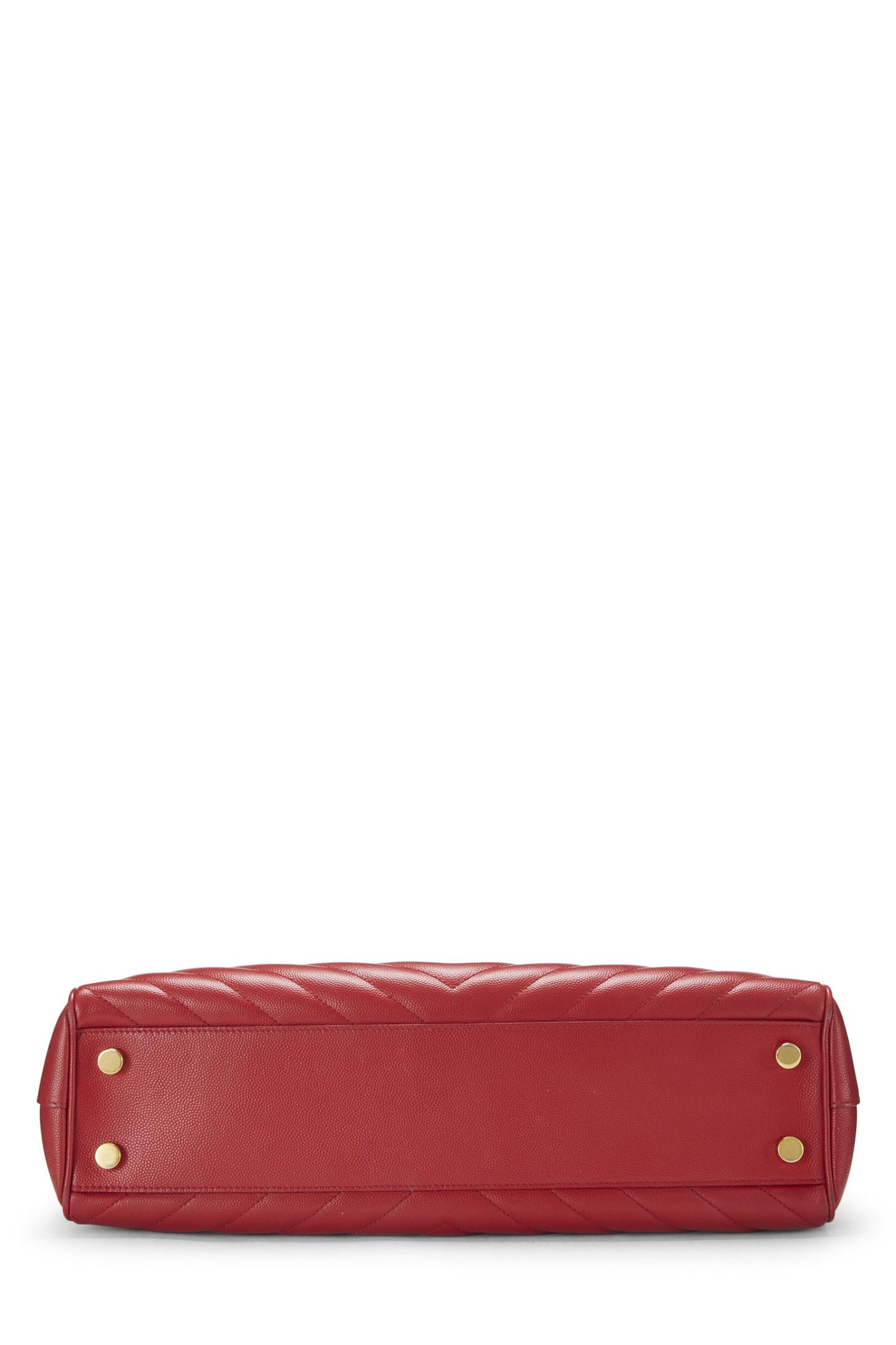 Yves Saint Laurent, sac cabas à monogramme granuleux rouge d'occasion, rouge