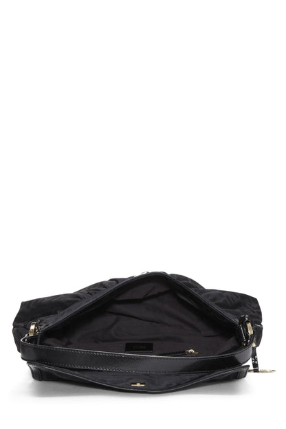 Fendi, Pre-Loved Black Zucca Canvas Chef Medium, Black