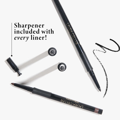 LAURA GELLER NEW YORK INKcredible Precise Gel Waterproof Smudge-proof Eyeliner Pencil with Built in Sharpener, Indigo Night + Blackbird (2 PC)