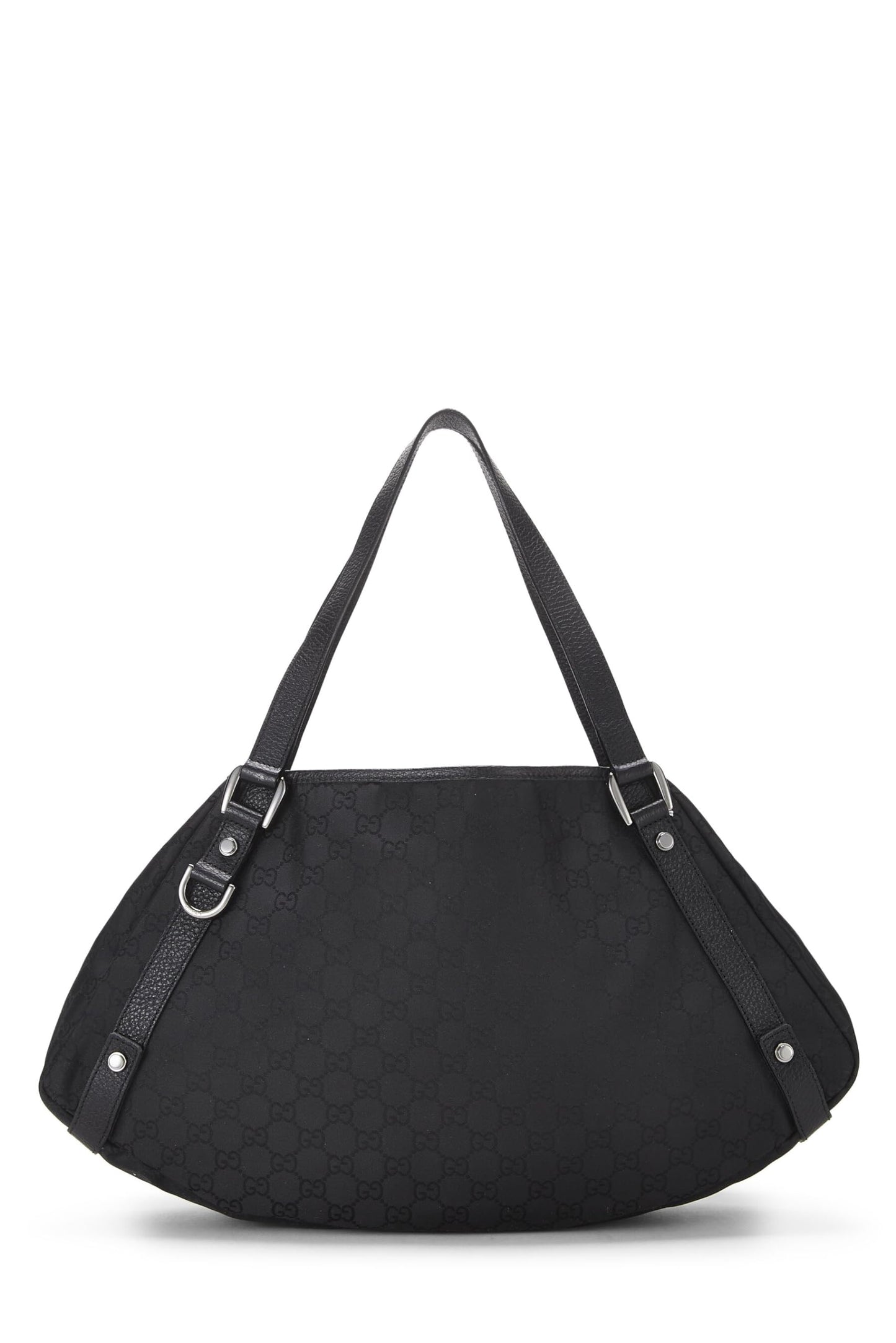 Gucci, sac fourre-tout Abbey en nylon noir GG d'origine d'occasion, noir