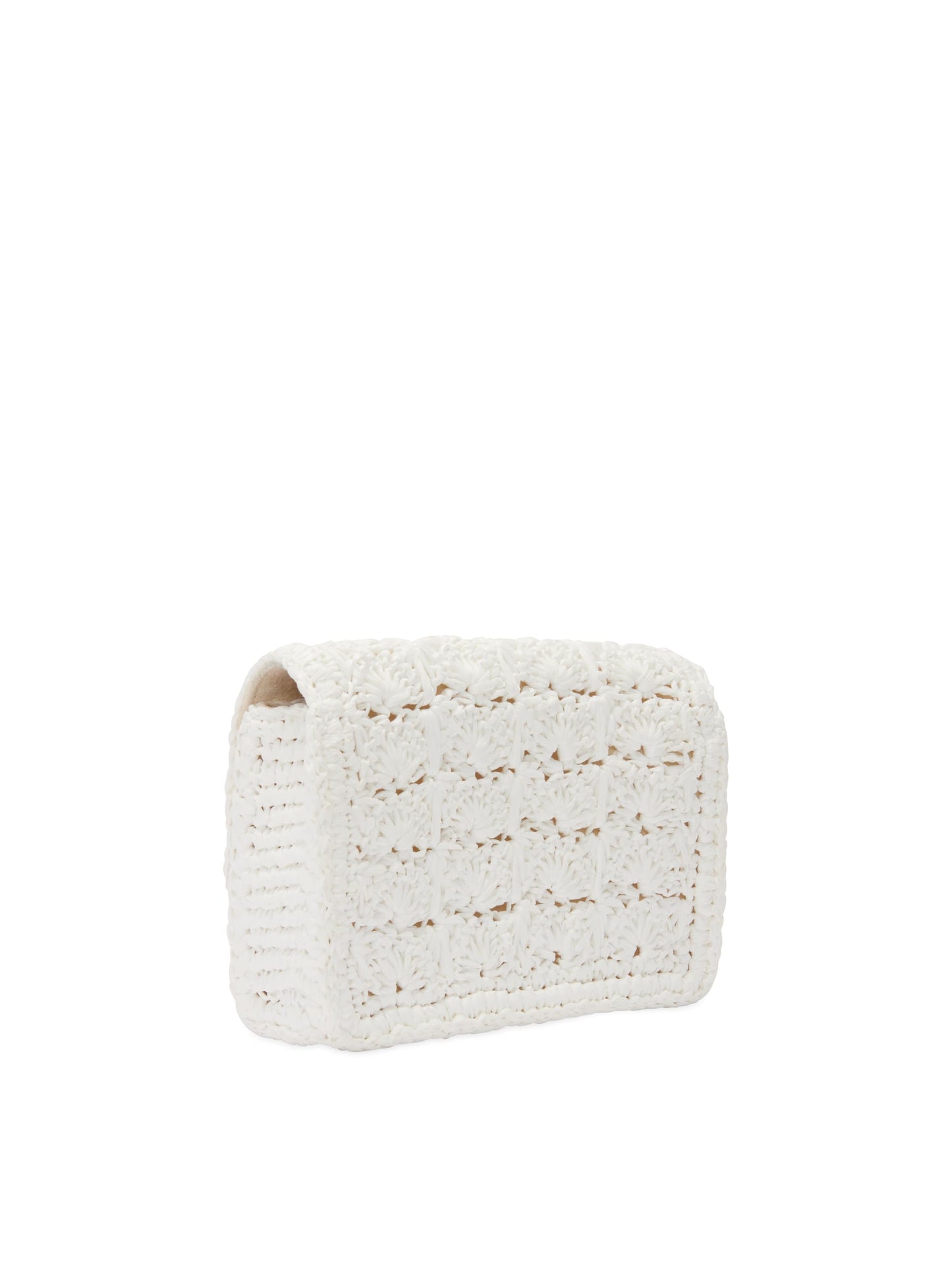 Oscar de la Renta, Hand-Crocheted Raffia O Pochette, Ivory