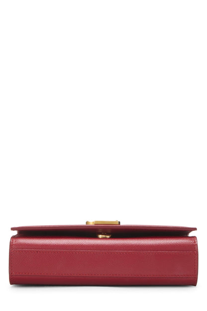 Yves Saint Laurent, Pre-Loved Red Leather Kate Chain Bag Mini, Red