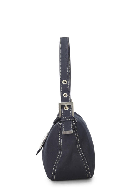 Fendi, Pre-Loved Navy Canvas Shoulder Bag Small, Navy