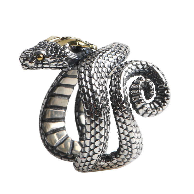 Personalized Creative Retro Silver Snake Ring