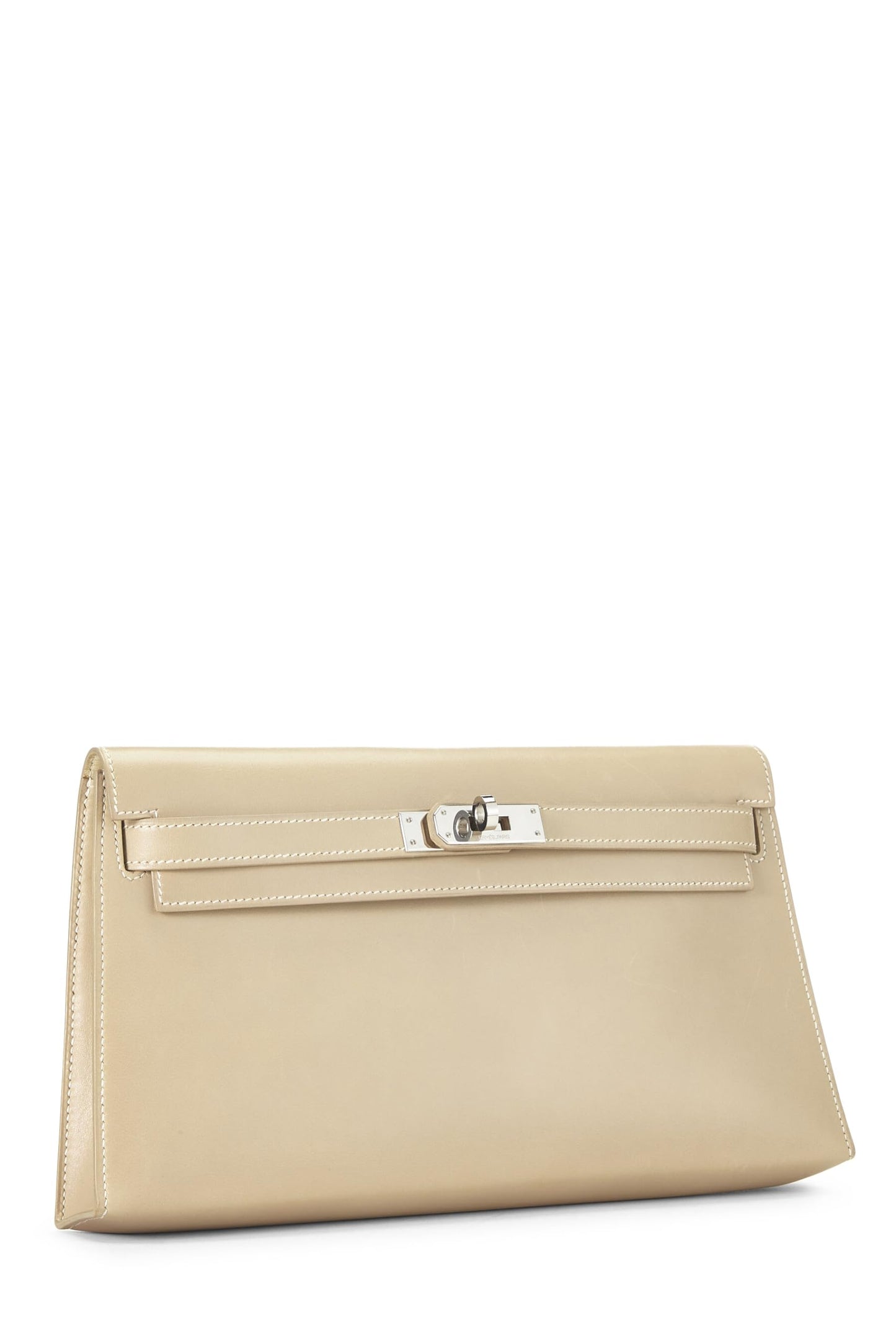 Hermès, Pochette Kelly Elan Beige Box Nepal d'occasion, Beige