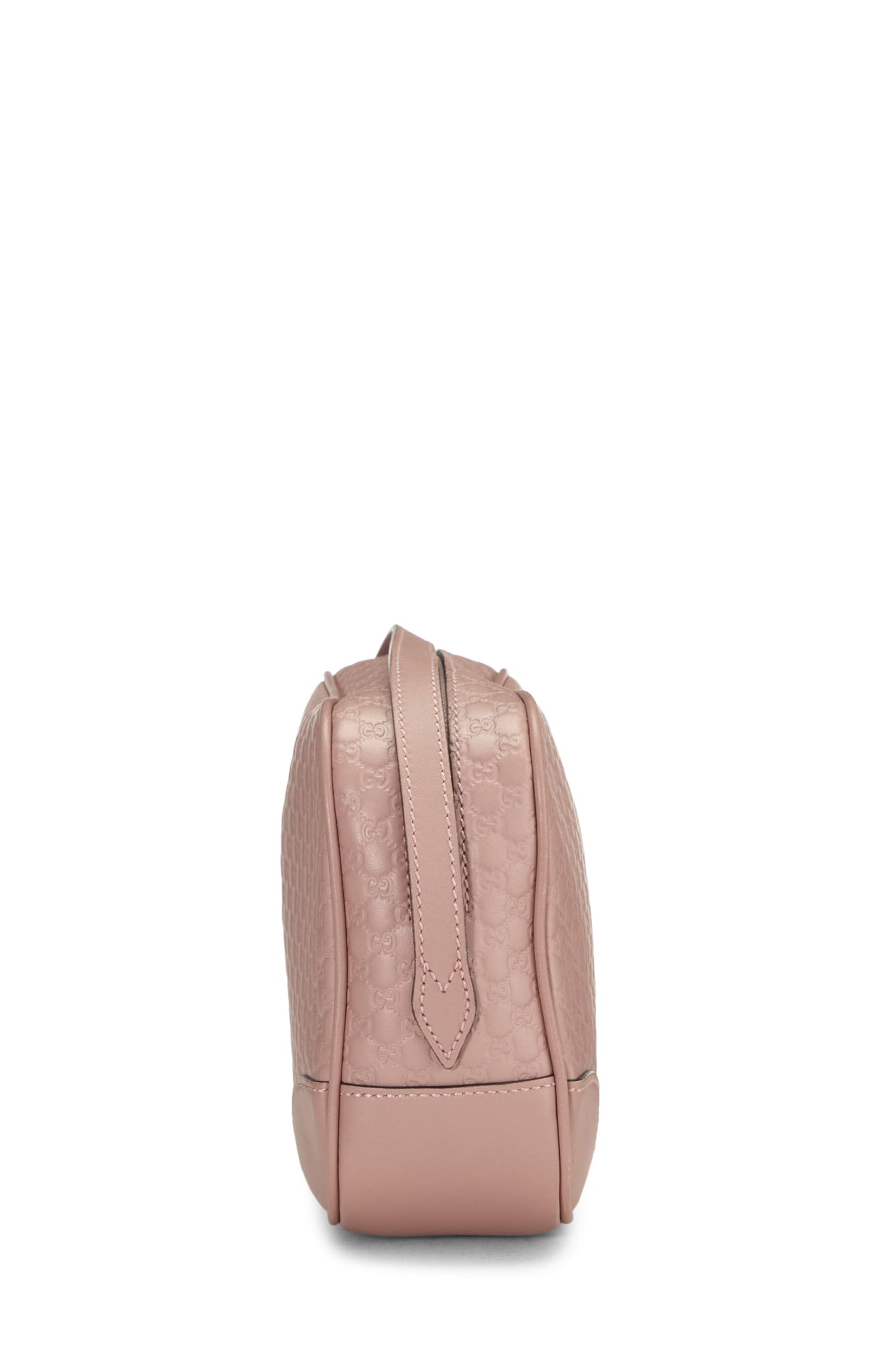 Gucci, sac à bandoulière Bree en cuir Microguccissima rose d'occasion, rose