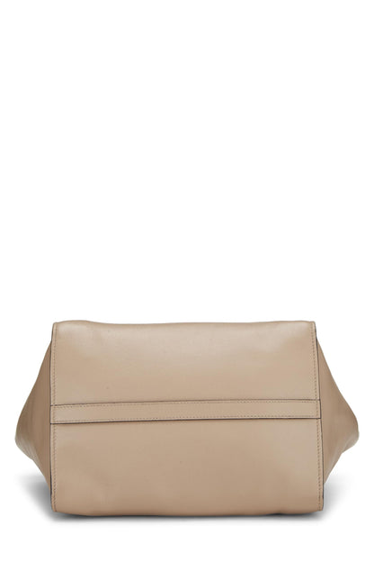 Prada, Cabas trapèze Vitello Daino beige pré-aimé, Beige