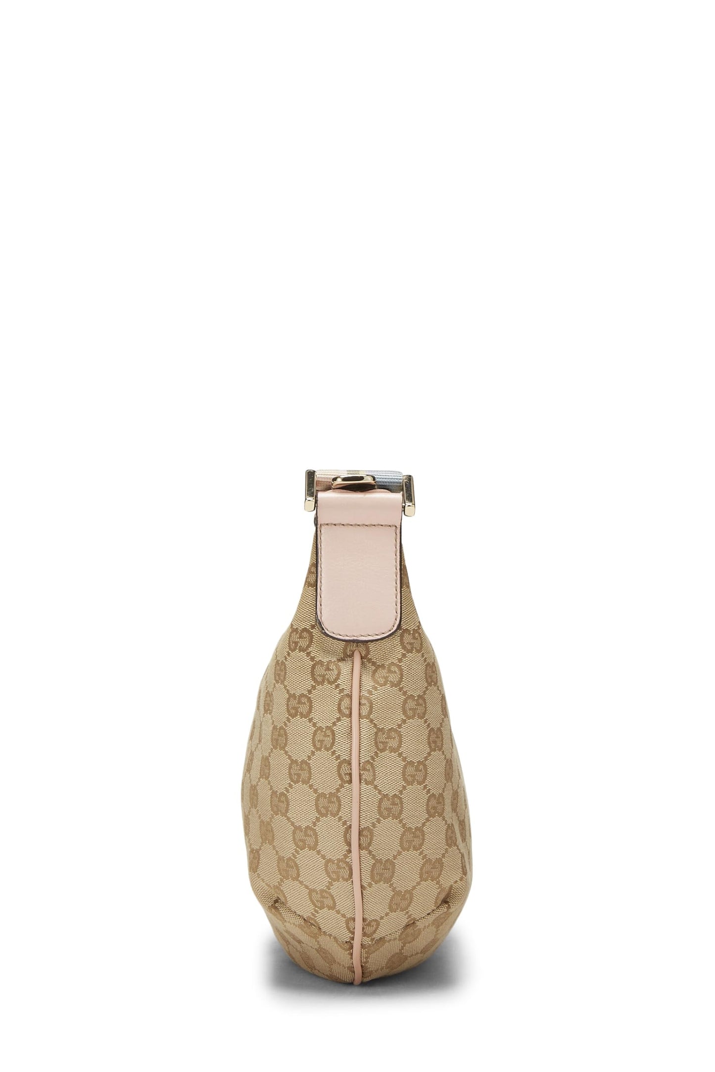 Gucci, sac messager rond en toile GG d'occasion d'origine, rose