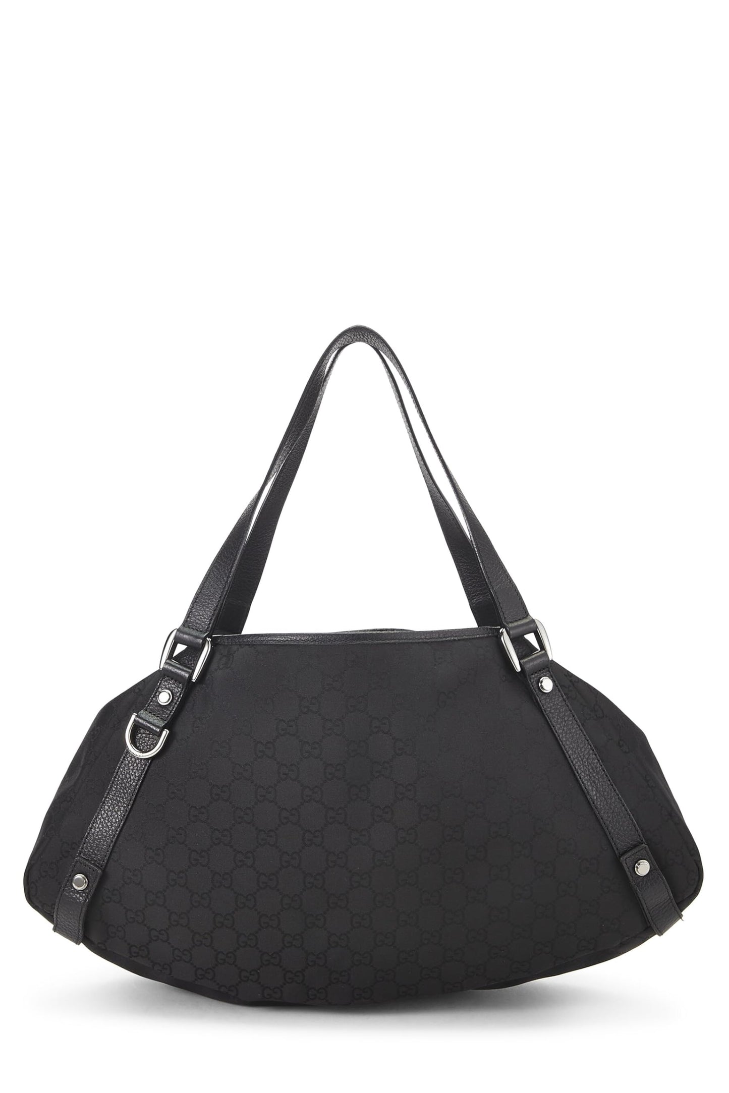 Gucci, sac fourre-tout Abbey en nylon noir GG d'origine d'occasion, noir