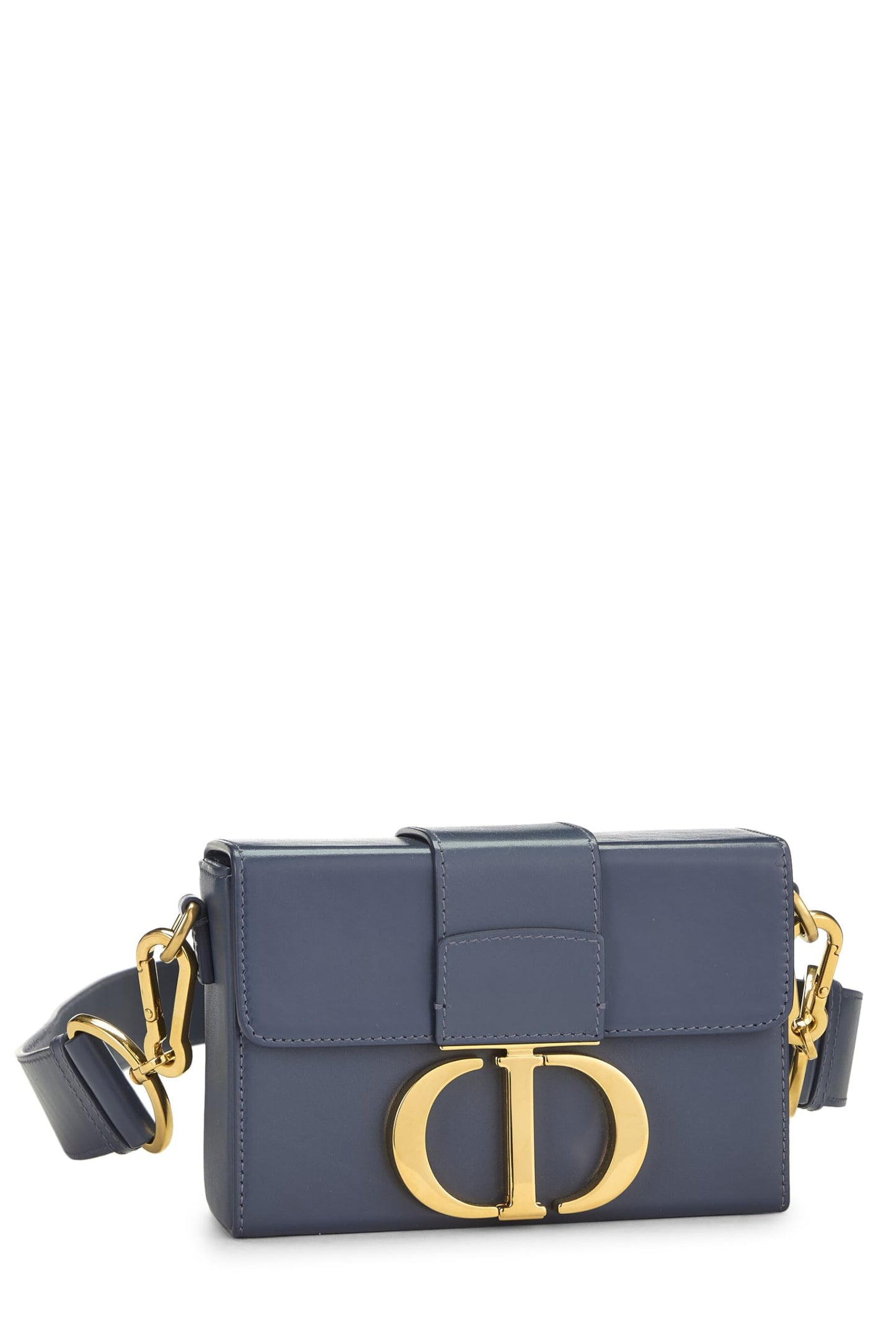 Dior, Pre-Loved Navy Calfskin 30 Montaigne Box, Navy