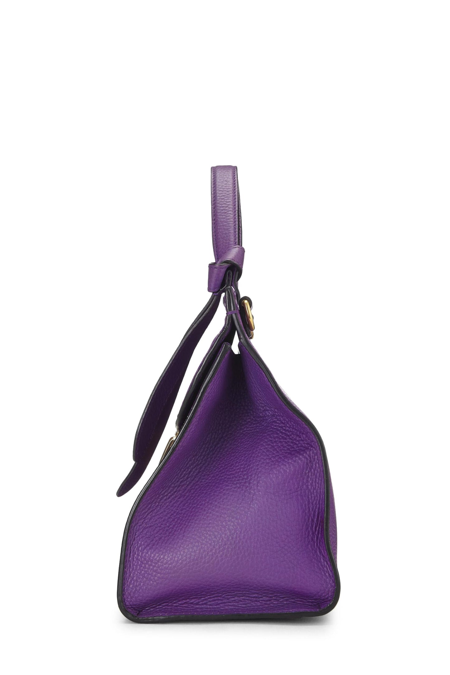 Gucci, sac à main à rabat Marmont en cuir violet d'occasion, petit modèle, violet