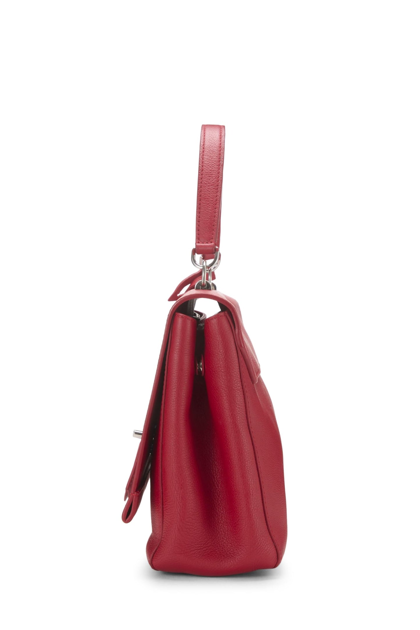 Louis Vuitton, Pre-Loved Red Leather Lockme II, Red