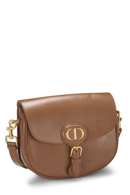 Dior, Bobby Flap Medium en cuir de veau marron d'occasion, marron