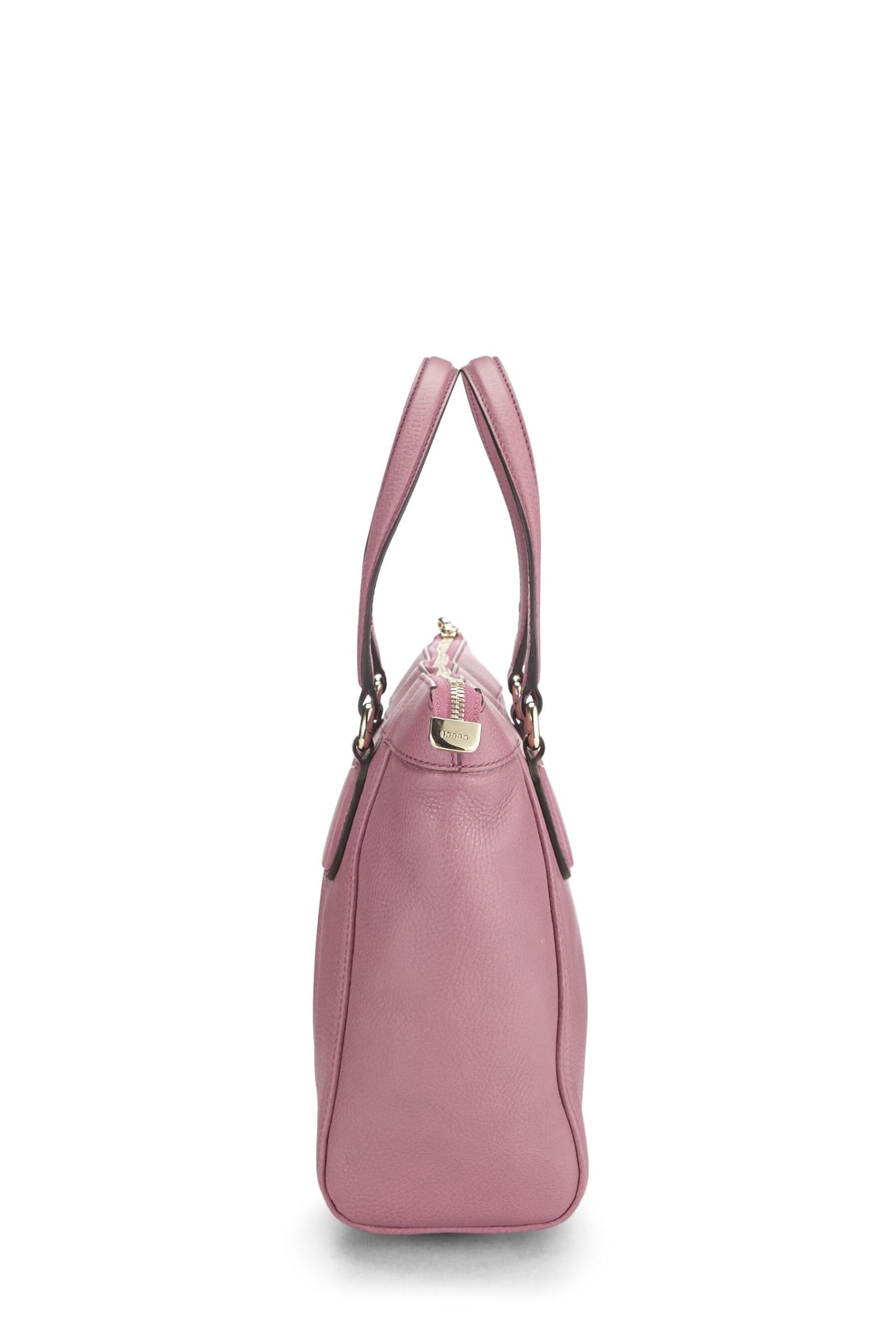 Gucci, Bolso tote Soho con cremallera de cuero granulado rosa Pre-Loved, Rosa