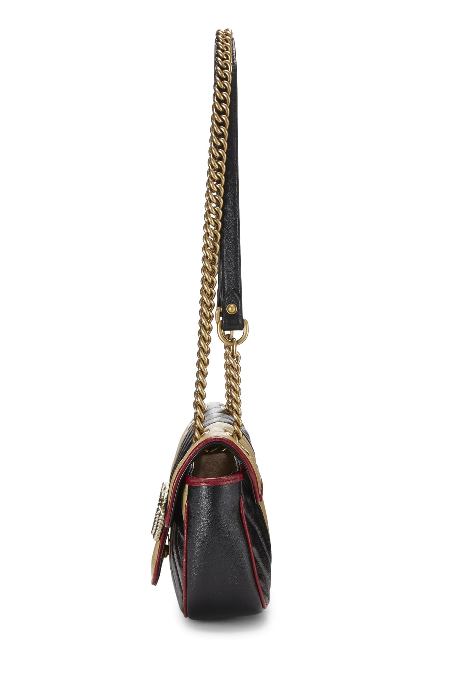 Gucci, Mini sac à bandoulière GG Marmont en cuir multicolore d'occasion, multicolore