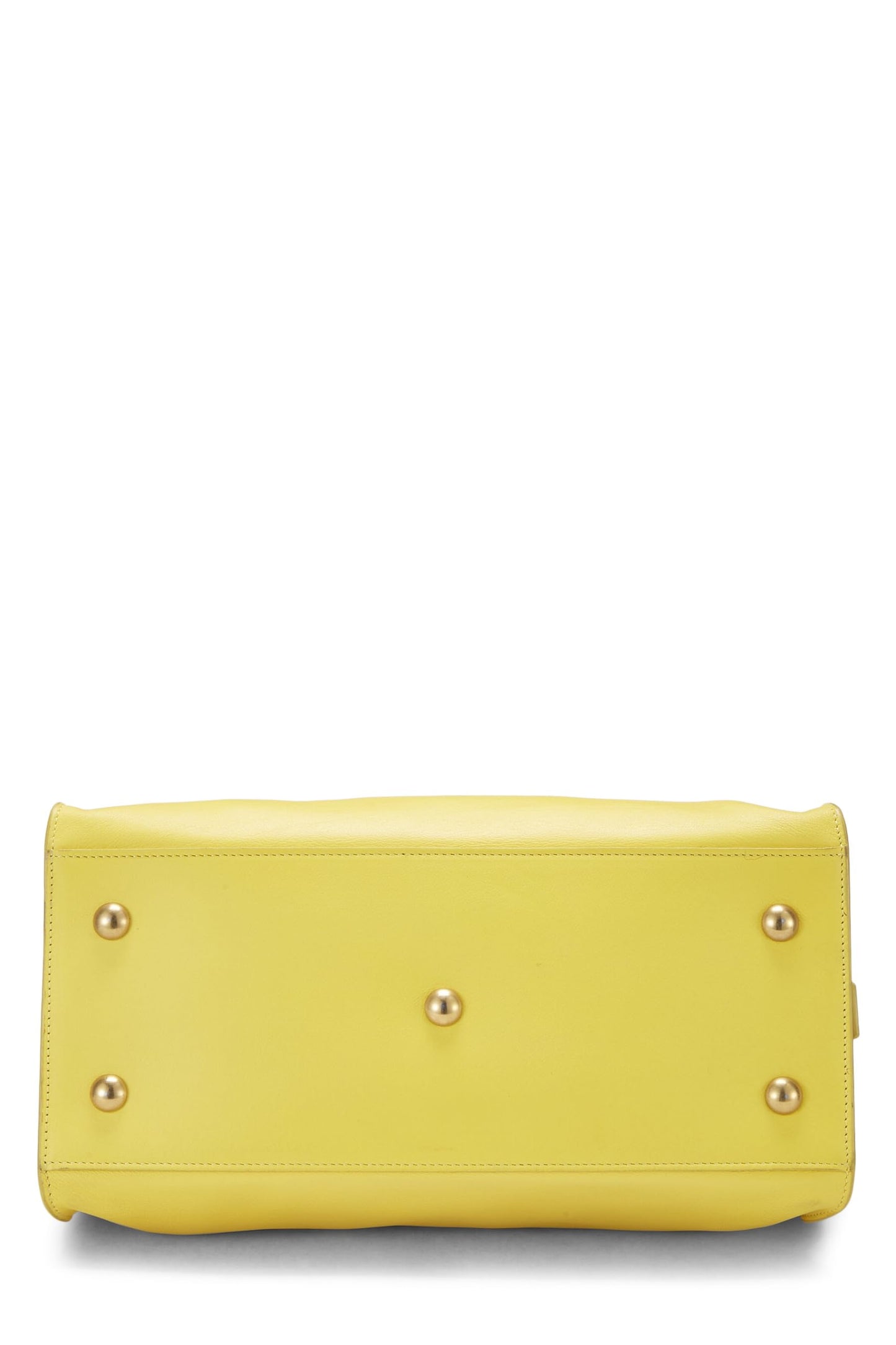 Yves Saint Laurent, Pre-Loved Yellow Calfkskin Classic Y Cabas Small, Yellow