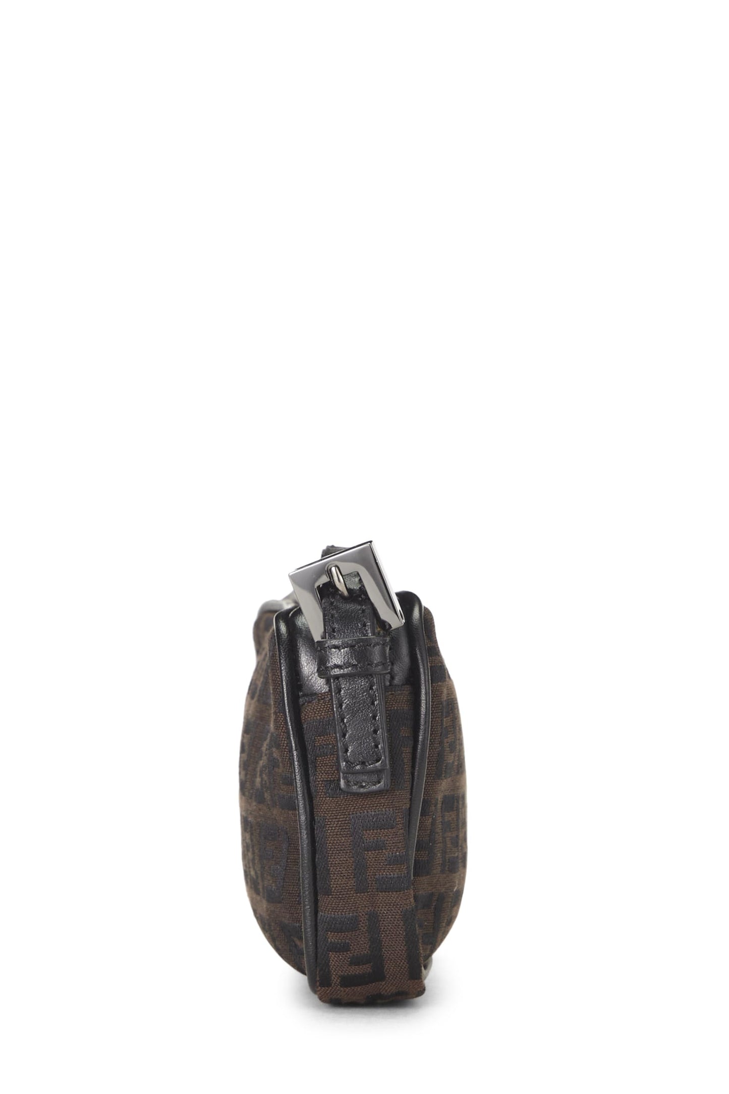 Fendi, Mini sac bandoulière en toile Zucchino marron d'occasion, marron