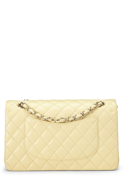 Chanel, Pre-Loved Yellow Calfskin Classic Double Flap Medium, Yellow