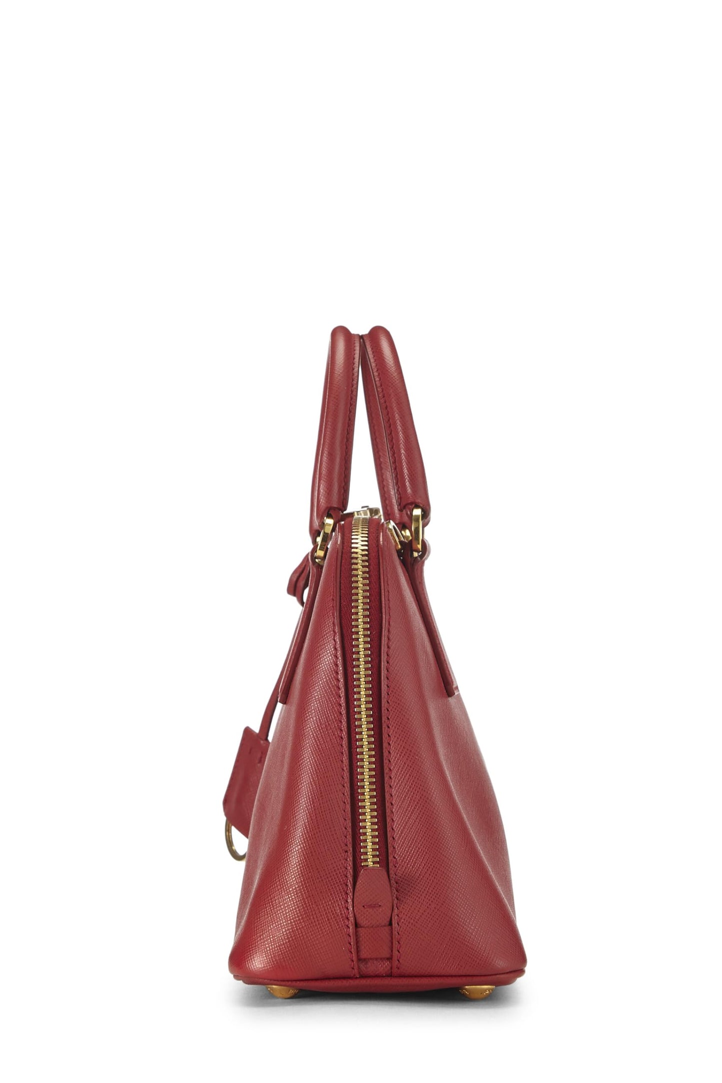 Prada, mini-sac Promenade Saffiano rouge d'occasion, rouge