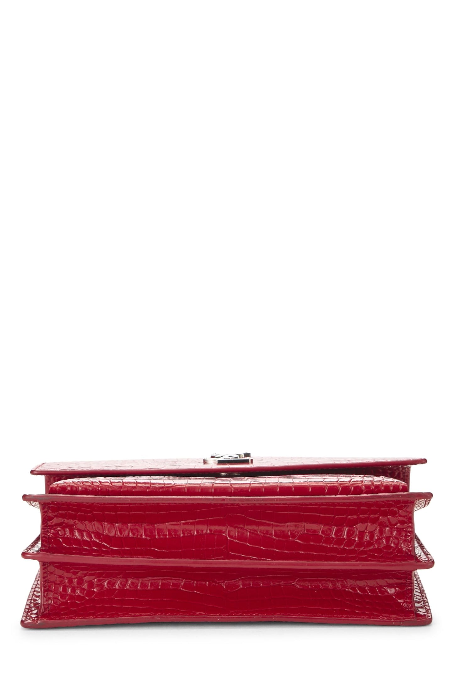 Yves Saint Laurent, Sunset Medium en cuir gaufré rouge d'occasion, rouge