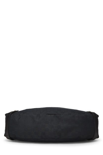 Gucci, sac fourre-tout Abbey en toile GG noir d'occasion, noir