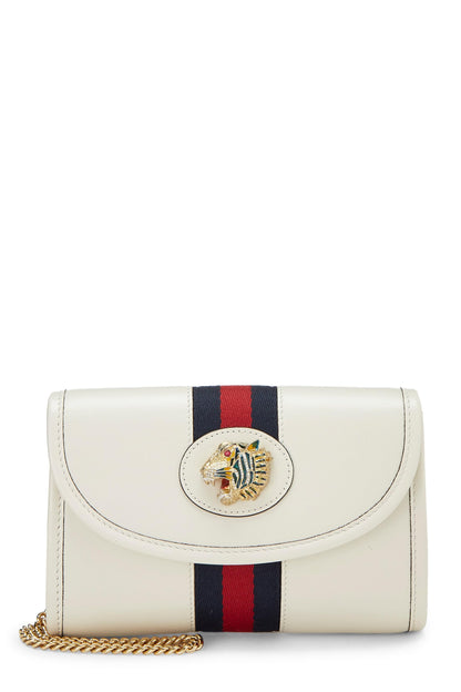 Gucci, Bolso de hombro Mini Rajah de piel blanca Pre-Loved, Blanco