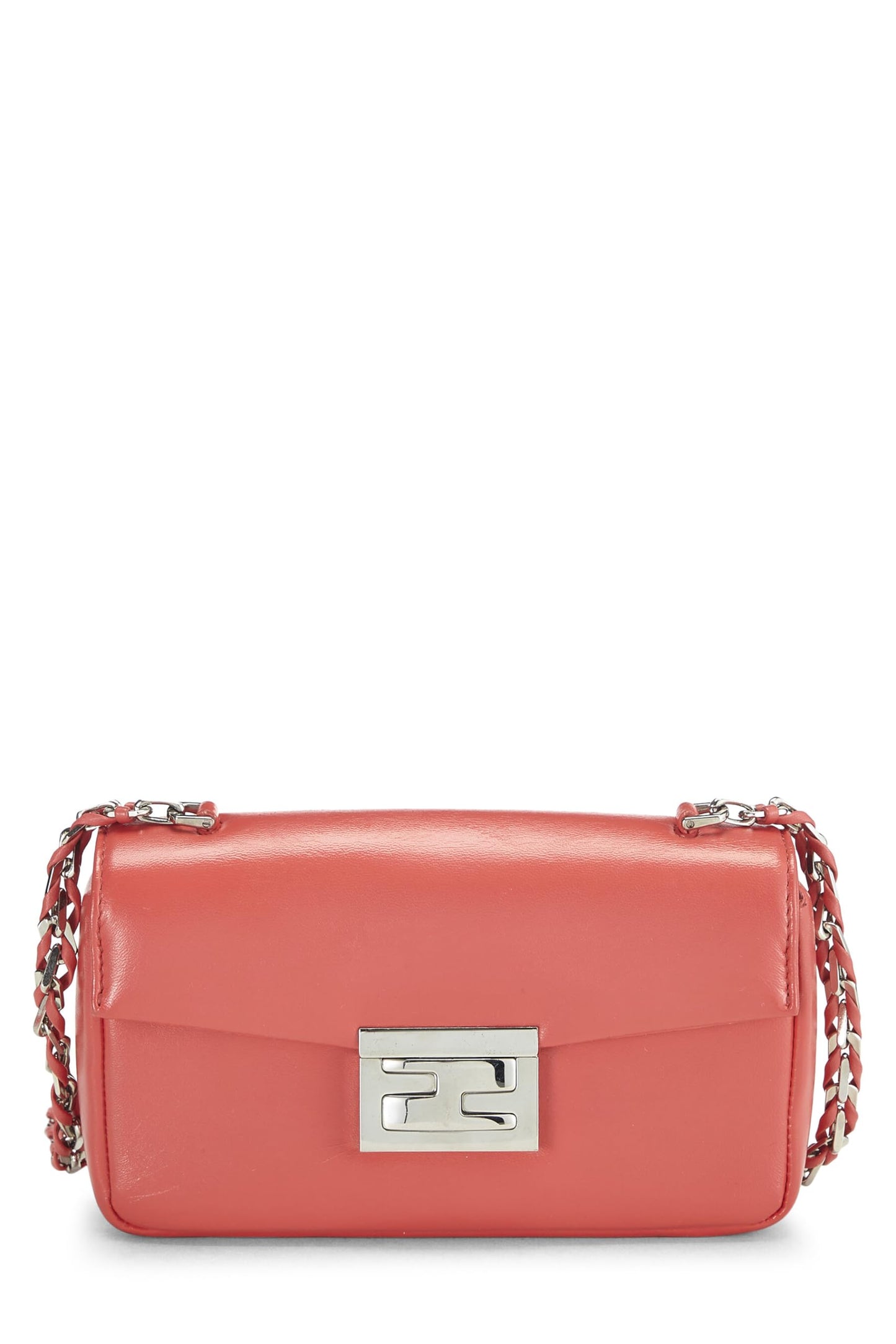 Fendi, Pre-Loved Pink Nappa Leather Be Baguette Mini, Pink