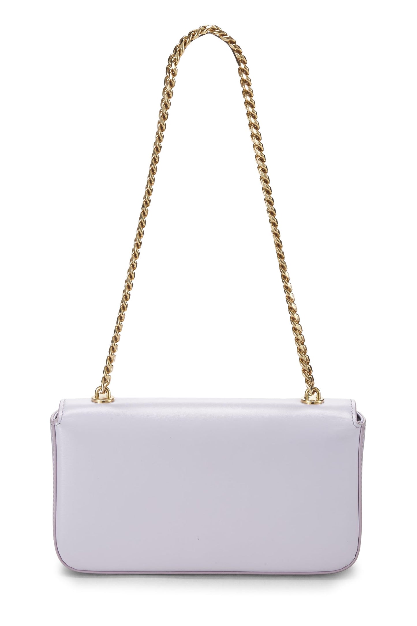 Céline, Pre-Loved Purple Calfskin Claude Chain Shoulder Bag, Purple