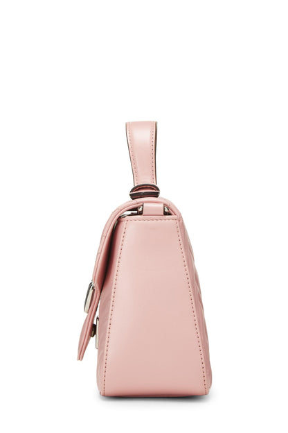 Gucci, sac à main GG Marmont en cuir rose d'occasion, mini, rose