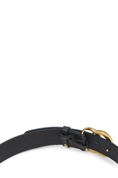 Gucci, Ceinture GG Marmont en cuir noir d'occasion, Noir