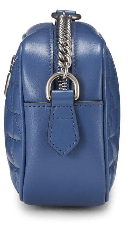 Gucci, Mini sac bandoulière GG Marmont bleu d'occasion, bleu