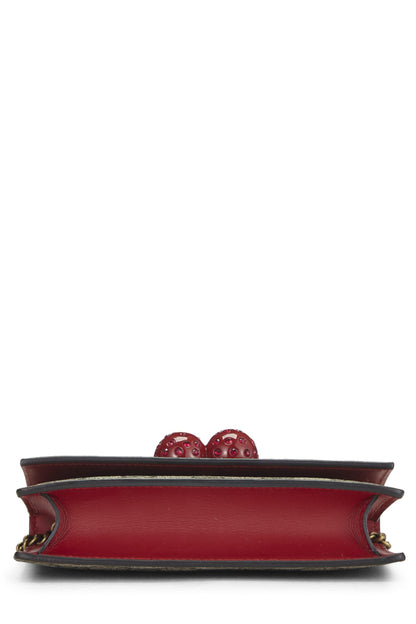 Gucci, pochette convertible mini en toile GG Supreme Cherry d'origine d'occasion, rouge