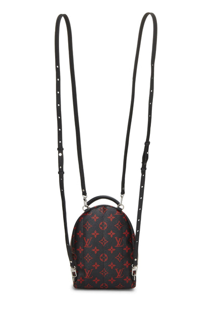 Louis Vuitton, Mini sac à dos Palm Springs Monogram Infrarouge en édition limitée d'occasion, noir