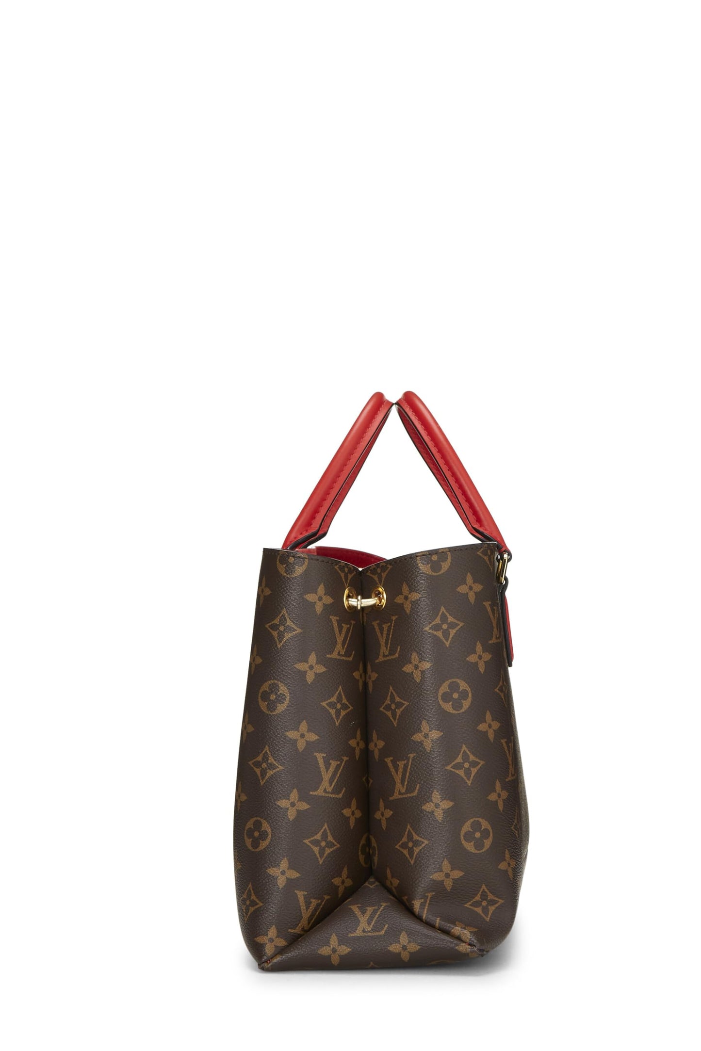 Louis Vuitton, sac fourre-tout en toile monogrammée rouge à fleurs d'occasion, rouge