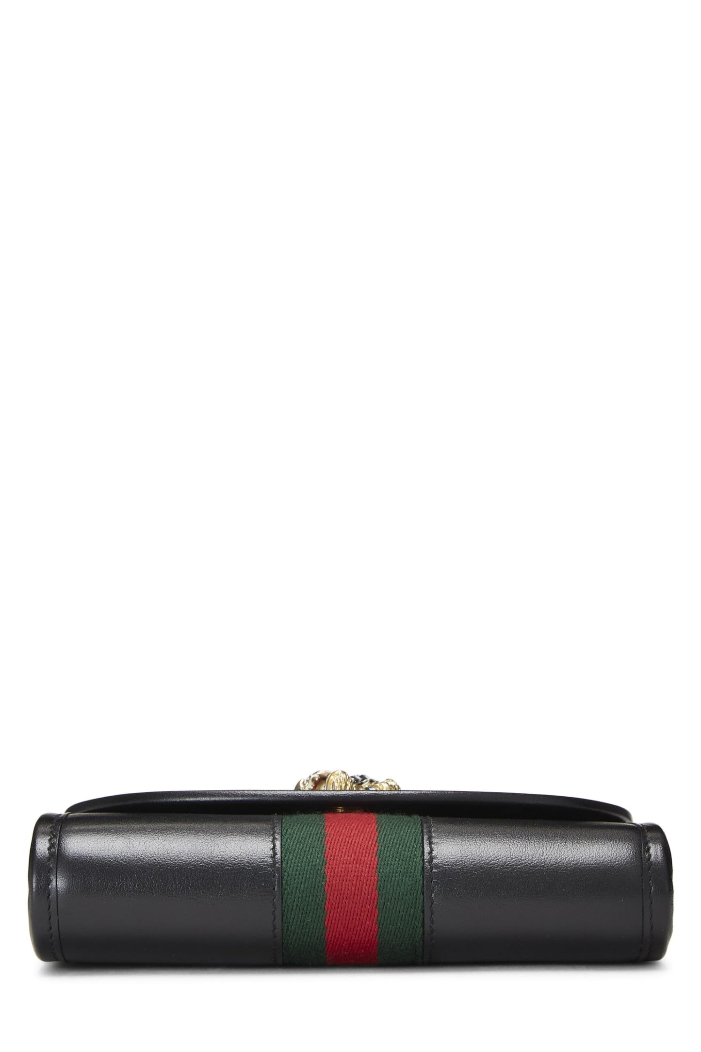 Gucci, Mini sac à bandoulière en cuir noir Rajah d'occasion, noir