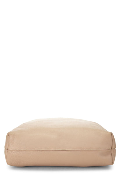 Prada, sac cabas convertible à poignée supérieure Vitello Daino beige d'occasion, beige