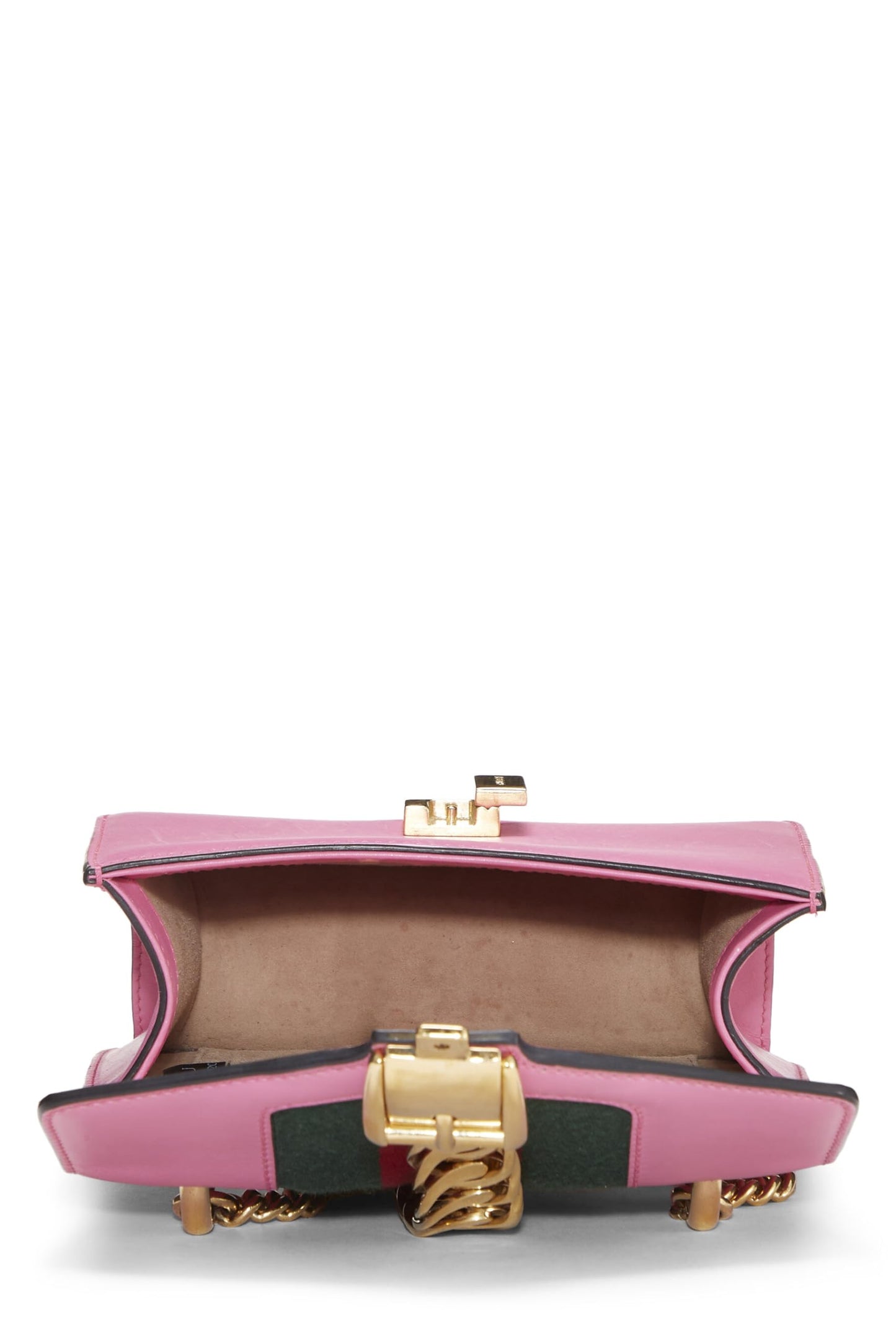 Gucci, Sylvie Mini en cuir rose d'occasion, rose