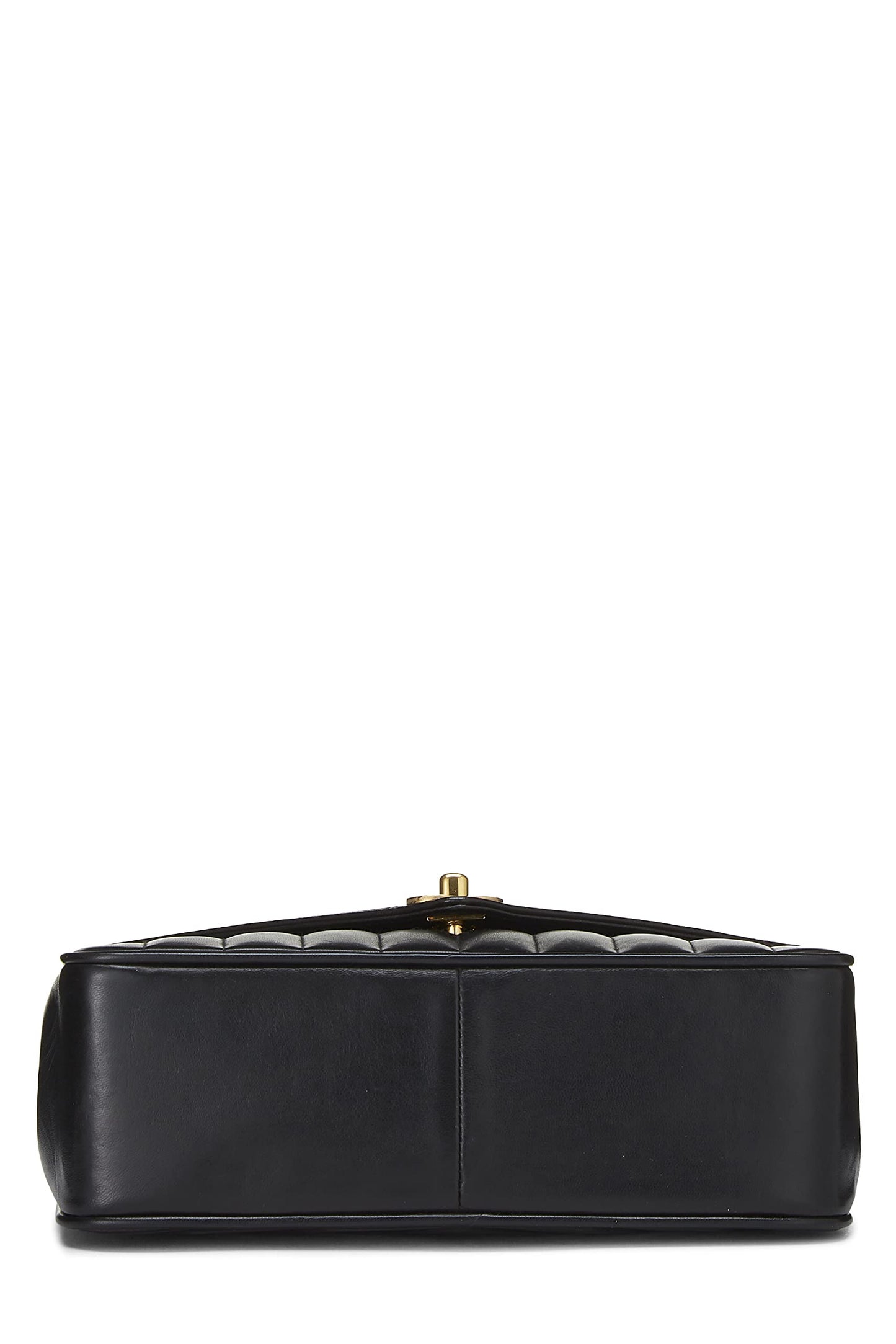 Chanel, Pre-Loved Black Lambskin Chevron Envelope Flap Small, Black