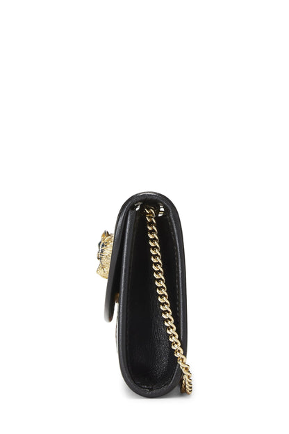 Gucci, Mini sac à bandoulière en cuir noir Rajah d'occasion, noir