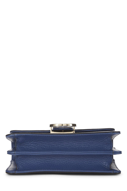 Gucci, petit sac à bandoulière en cuir bleu d'occasion, bleu