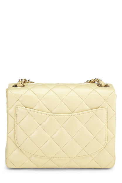 Chanel, Pre-Loved Beige Quilted Lambskin Half Flap Mini, Beige