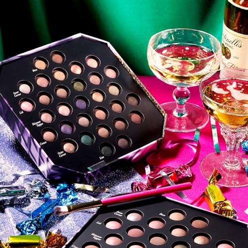 LAURA GELLER Ultimate Party Eyes Kit - Includes Waterproof Eye Primer + Blending Eyeshadow Brush + The Ultimate Eyeshadow Holiday Palette, Sensational Soiree