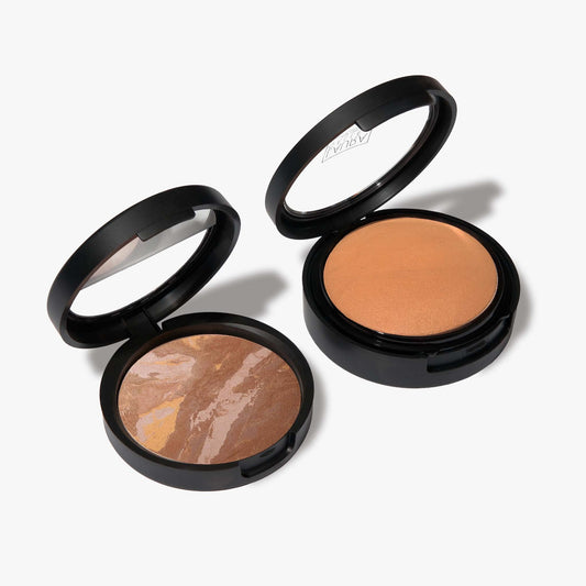 LAURA GELLER NUEVA YORK Se necesitan dos: base de maquillaje Baked Double Take Full Coverage + base de maquillaje Baked Balance-n-Brighten Color Correcting - Tan