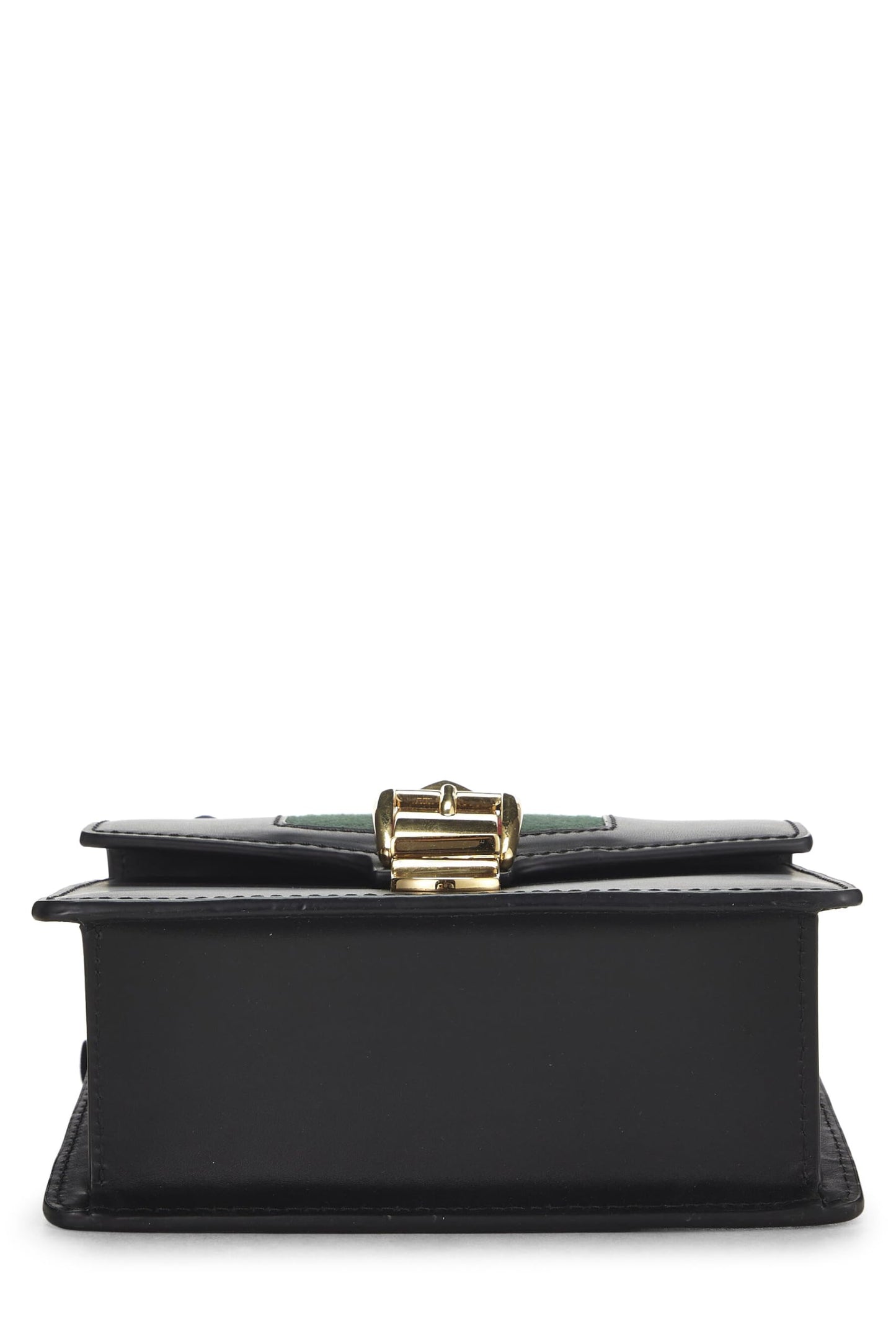 Gucci, Mini sac à chaîne Sylvie en cuir noir d'occasion, noir