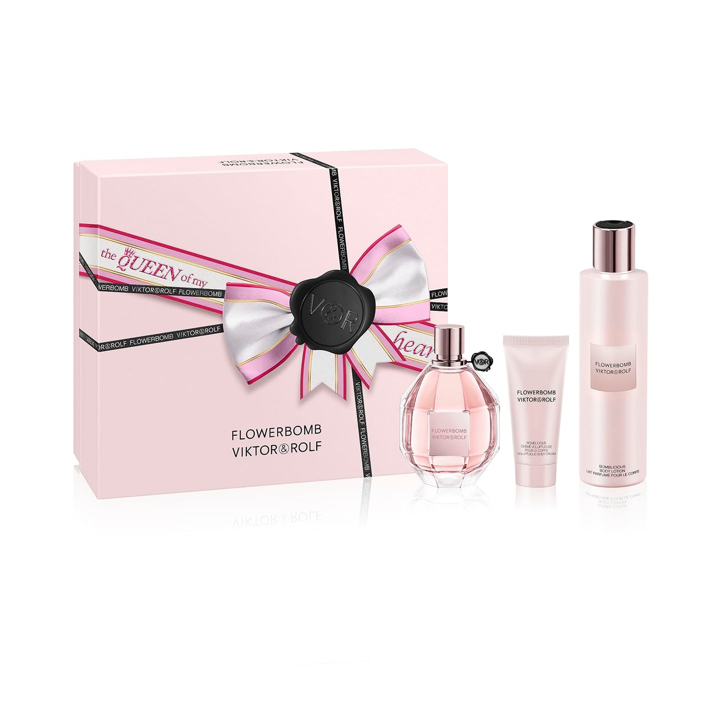 Viktor&Rolf - Flowerbomb Eau de Parfum - Women's Perfume Gift Set - Floral & Woody - With Notes of Rose, Peony & Patchouli - Perfume, 3.4 Fl oz, Body Cream, 1.4 Fl Oz & Body Lotion, 6.7 Fl Oz