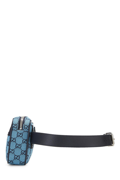 Gucci, Pre-Loved Blue GG Marmont Canvas Belt Bag, Blue