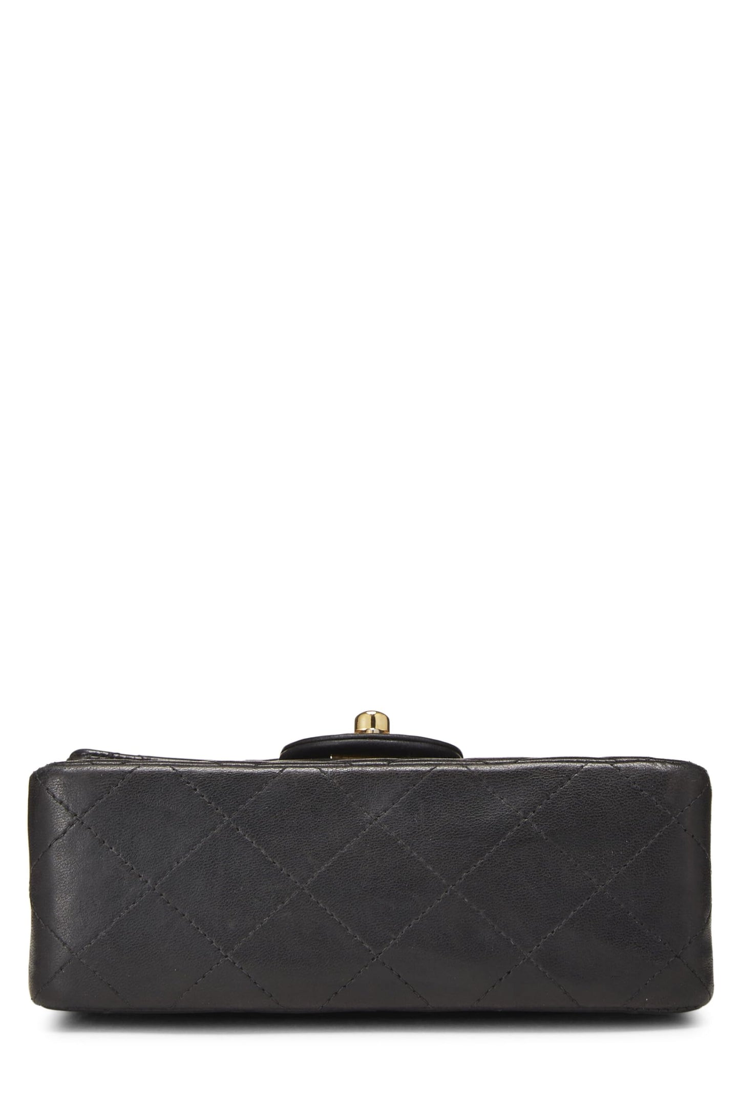 Chanel, Pre-Loved Black Quilted Lambskin Half Flap Mini, Black